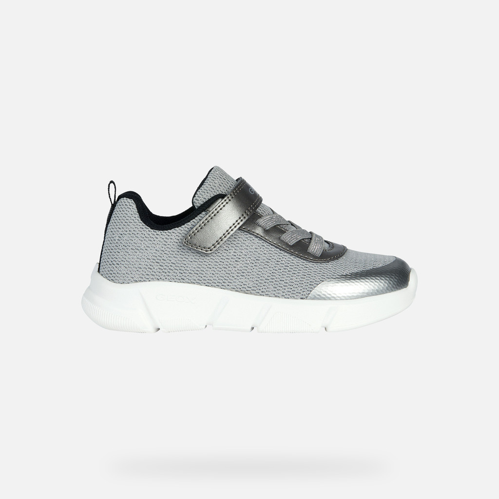 Low Top Sneakers ARIL JUNIOR Dark Silver/Black - image number 1 | GEOX