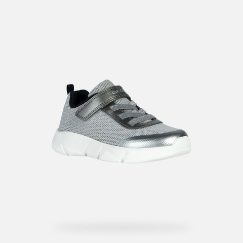 Low Top Sneakers ARIL JUNIOR Dark Silver/Black - image number 2 | GEOX
