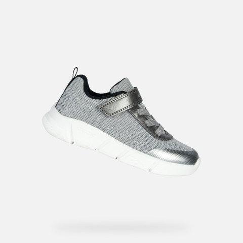 Low Top Sneakers ARIL JUNIOR Dark Silver/Black - image number 0 | GEOX