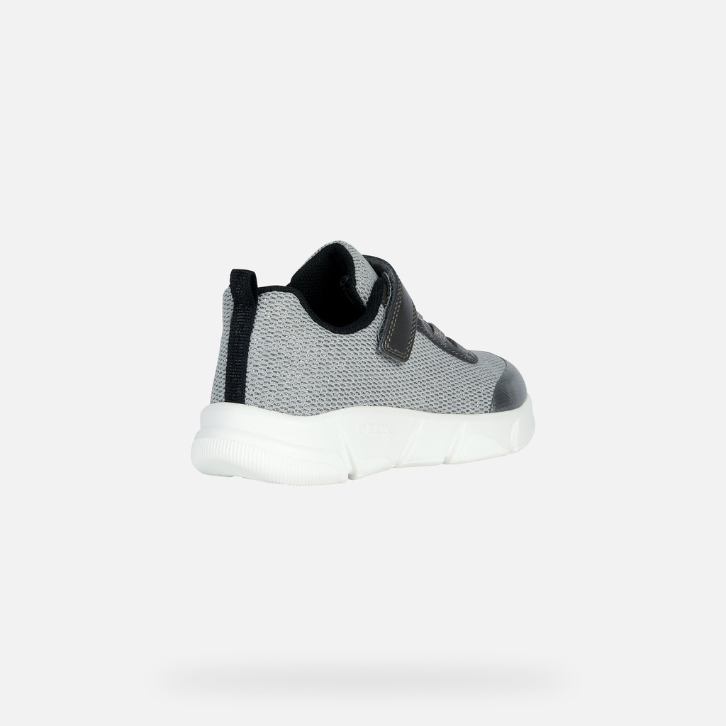Low Top Sneakers ARIL JUNIOR Dark Silver/Black - image number 4 | GEOX
