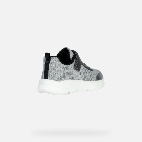 Low Top Sneakers ARIL JUNIOR Dark Silver/Black - image number 4 | GEOX