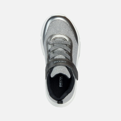 Low Top Sneakers ARIL JUNIOR Dark Silver/Black - image number 5 | GEOX