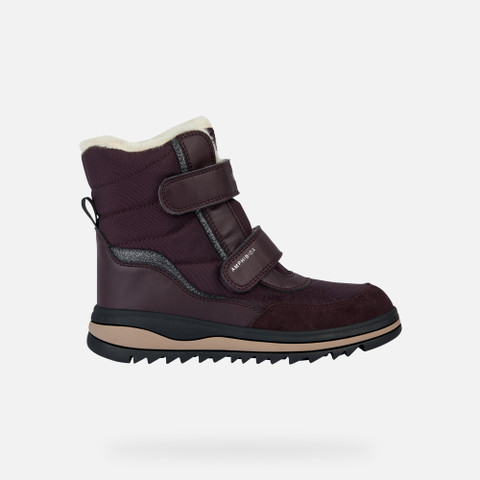 waterproof boots ADELHIDE ABX GIRL Dark Burgundy - image number 1 | GEOX