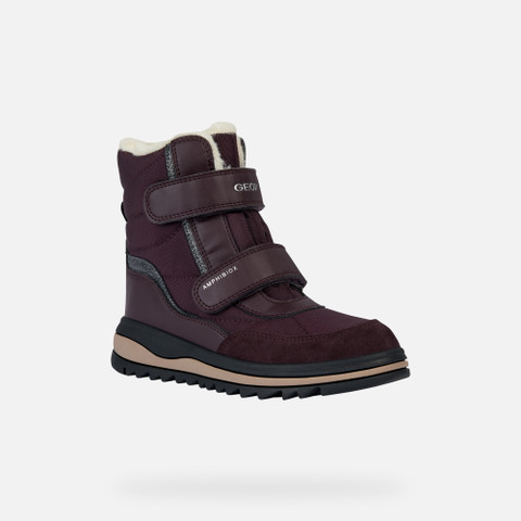 waterproof boots ADELHIDE ABX GIRL Dark Burgundy - image number 2 | GEOX