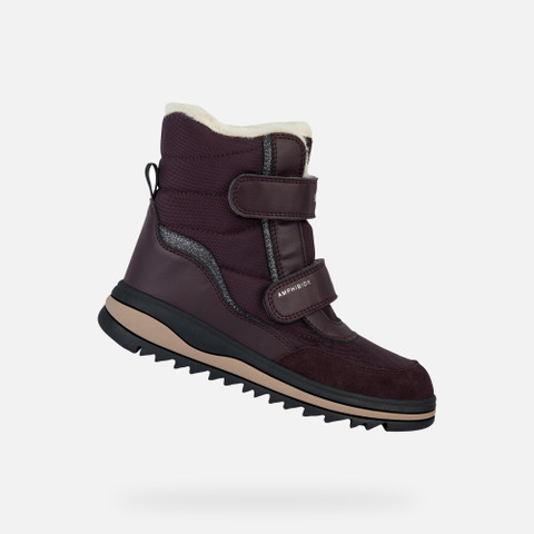 waterproof boots ADELHIDE ABX GIRL Dark Burgundy - image number 0 | GEOX