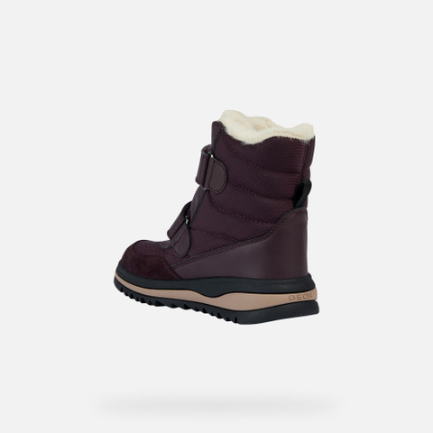 waterproof boots ADELHIDE ABX GIRL Dark Burgundy - image number 3 | GEOX