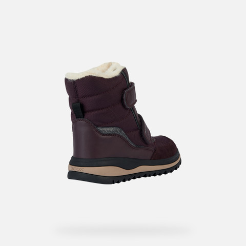 waterproof boots ADELHIDE ABX GIRL Dark Burgundy - image number 4 | GEOX