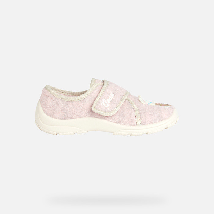 Velcro shoes NYMEL JUNIOR Pink/Light ivory | GEOX