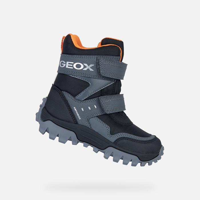 Waterproof boots HIMALAYA ABX BOY Black/Orange | GEOX