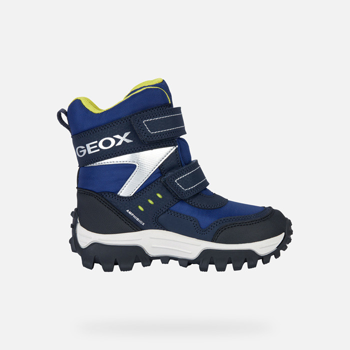 Chaussures imperméables HIMALAYA ABX GARÇON Bleu marine/Lime | GEOX