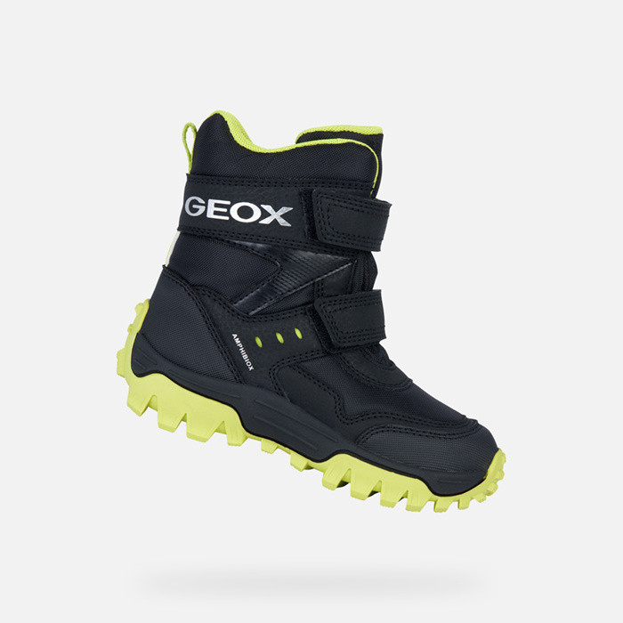Waterproof boots HIMALAYA ABX BOY Black/Lime | GEOX