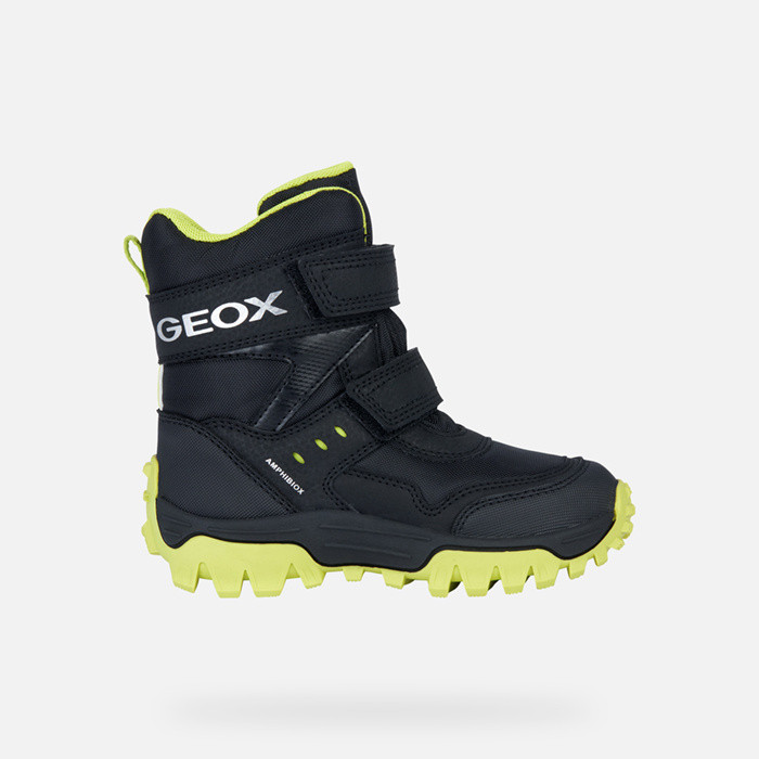 Waterproof boots HIMALAYA ABX BOY Black/Lime | GEOX