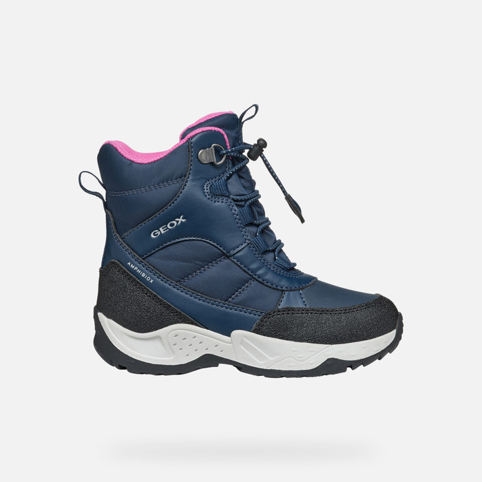 Geox® SENTIERO B AB: Waterproof Boots navy blue Kids | Geox®