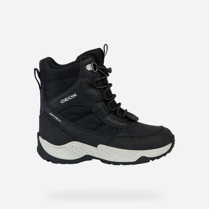 Kids Geox® black Boots | Geox® SENTIERO AB: Waterproof B