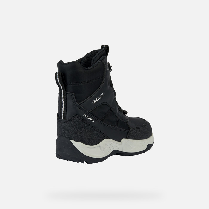 Boots | SENTIERO Geox® AB: Geox® black Waterproof Kids B