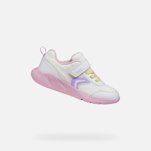 Leinensneaker SPRINTYE JUNIOR Wei&szlig;/Rosa | GEOX