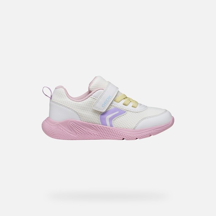 Canvas sneakers SPRINTYE JUNIOR White/Pink | GEOX