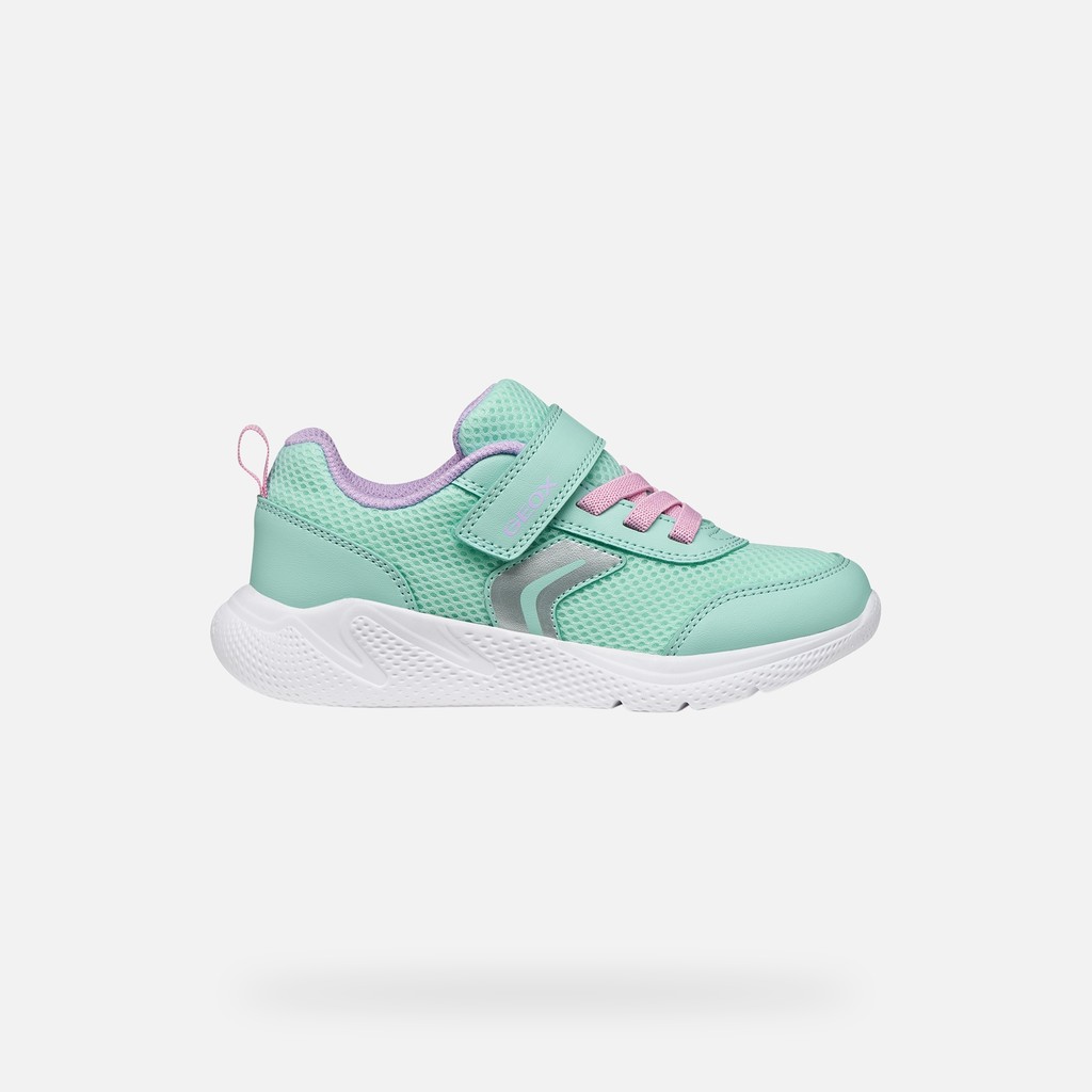 Canvas sneakers SPRINTYE JUNIOR Sea Green/Pink - image number 1 | GEOX