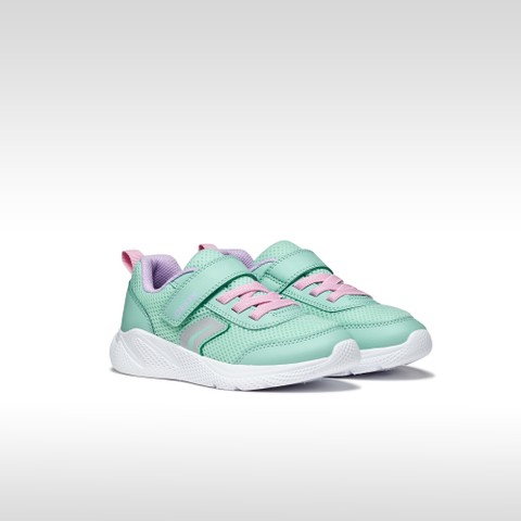Canvas sneakers SPRINTYE JUNIOR Sea Green/Pink - image number 1 | GEOX