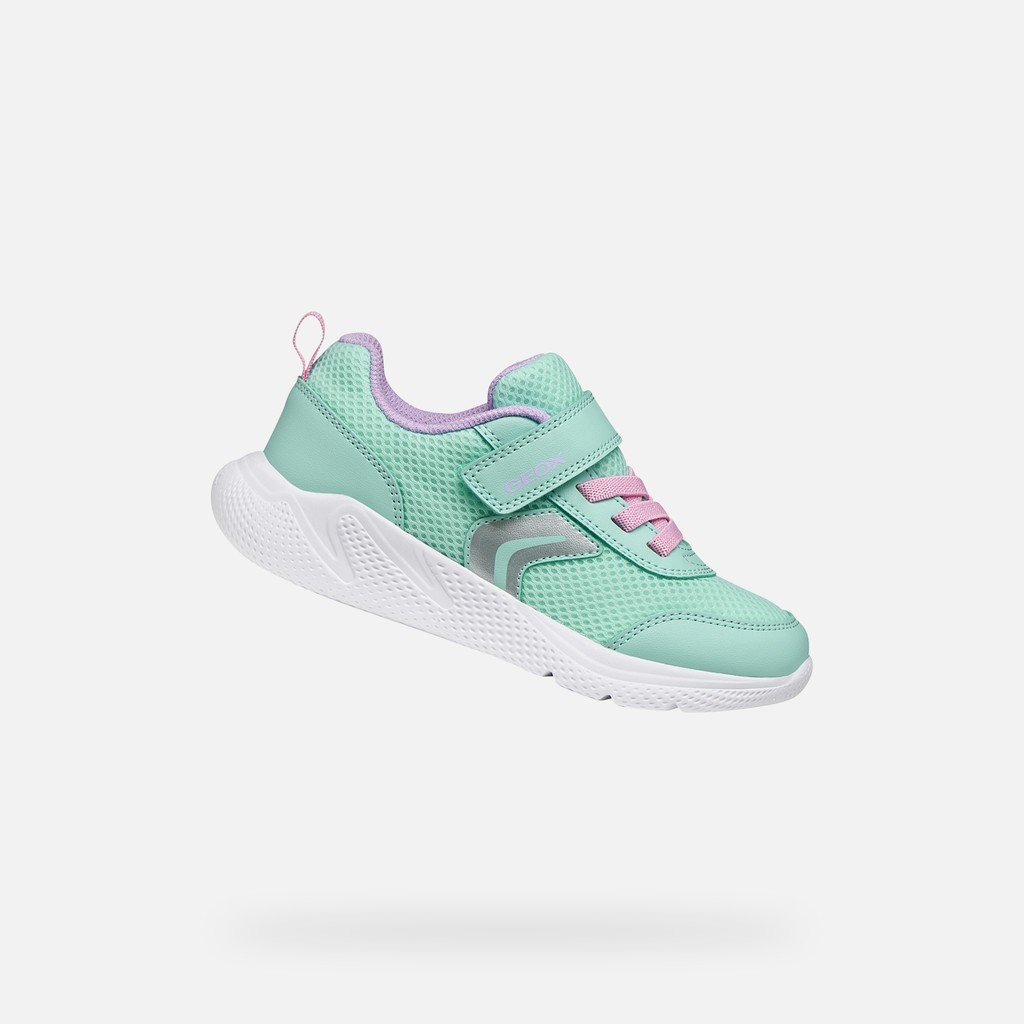 Canvas sneakers SPRINTYE JUNIOR Sea Green/Pink - image number 0 | GEOX