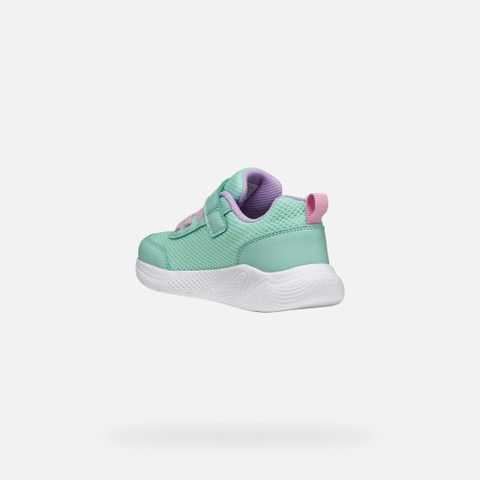 Canvas sneakers SPRINTYE JUNIOR Sea Green/Pink - image number 3 | GEOX