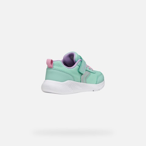 Canvas sneakers SPRINTYE JUNIOR Sea Green/Pink - image number 4 | GEOX