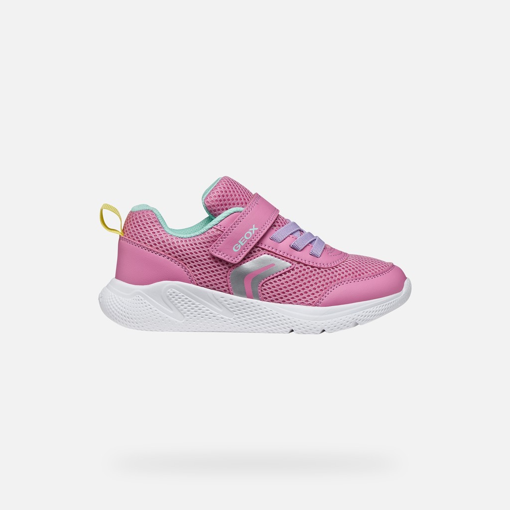 Canvas sneakers SPRINTYE JUNIOR Pink/Watersea - image number 1 | GEOX