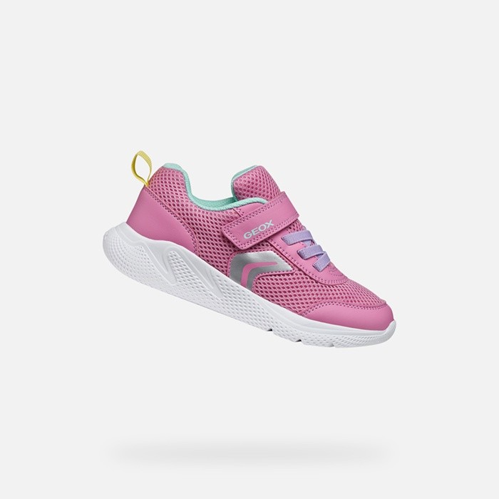Canvas sneakers SPRINTYE JUNIOR Pink/Watersea | GEOX