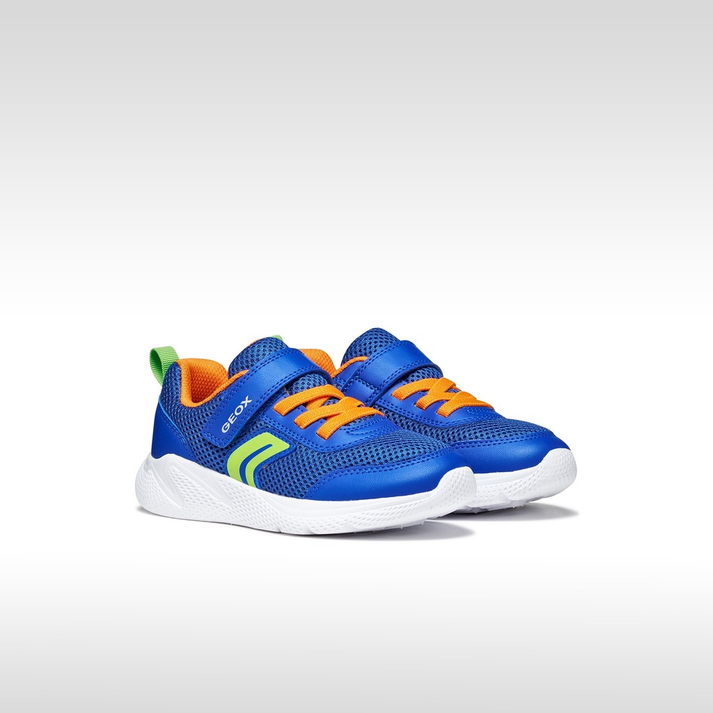 Sneaker in tela SPRINTYE JUNIOR Royal blu/Arancione - image number 1 | GEOX