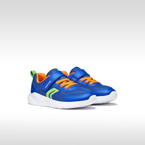 Sneaker in tela SPRINTYE JUNIOR Royal blu/Arancione - image number 1 | GEOX