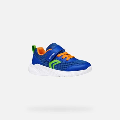 Caskets en toile SPRINTYE JUNIOR Bleu roi/Orange - image number 2 | GEOX