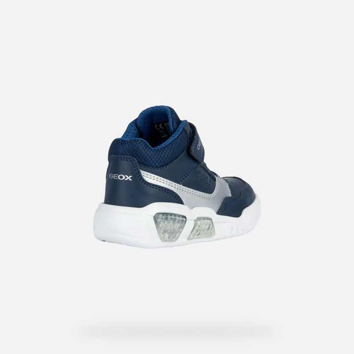 Geox® ILLUMINUS B: Shoes With Lights navy blue Kids | Geox®