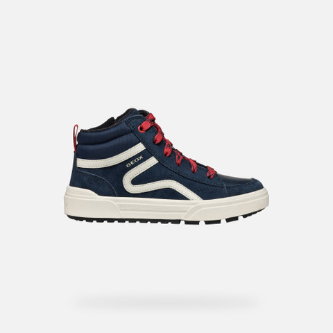 High Top Sneakers WEEMBLE BOY Navy/Red - image number 1 | GEOX