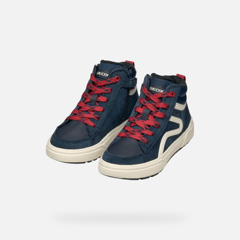 High Top Sneakers WEEMBLE BOY Navy/Red - image number 7 | GEOX