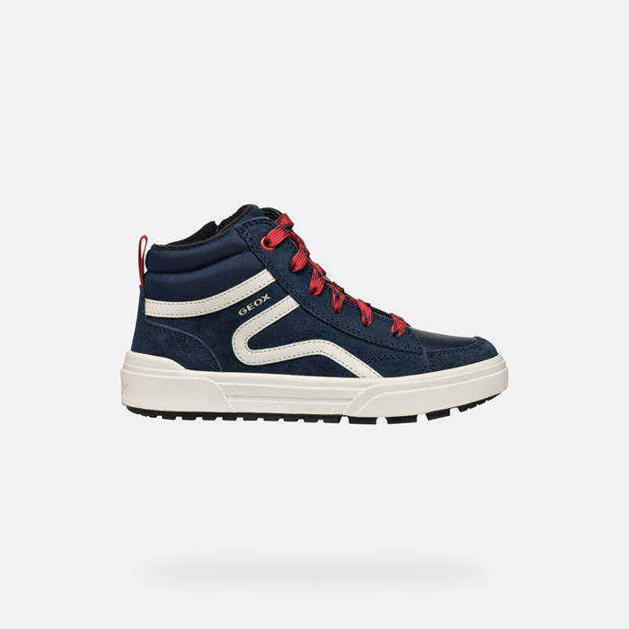 High Top Sneakers WEEMBLE BOY Navy/Red | GEOX
