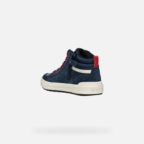 High Top Sneakers WEEMBLE BOY Navy/Red - image number 3 | GEOX