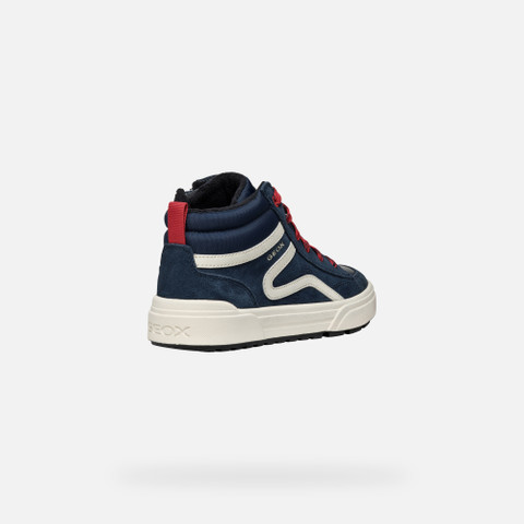 High Top Sneakers WEEMBLE BOY Navy/Red - image number 4 | GEOX