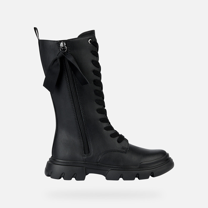 Leather boots JUNETTE GIRL Black | GEOX