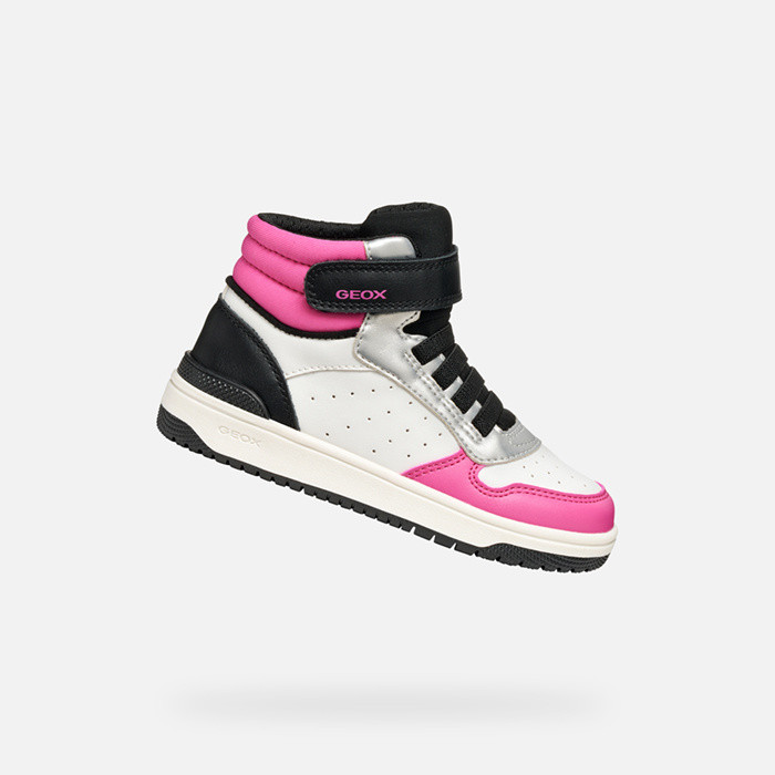 High top sneakers WASHIBA JUNIOR White/Fuchsia | GEOX