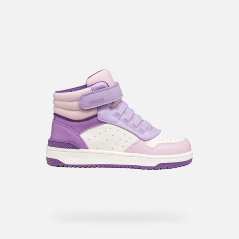 Hohe Sneakers WASHIBA JUNIOR Wei&szlig;/Dunkellila - image number 1 | GEOX
