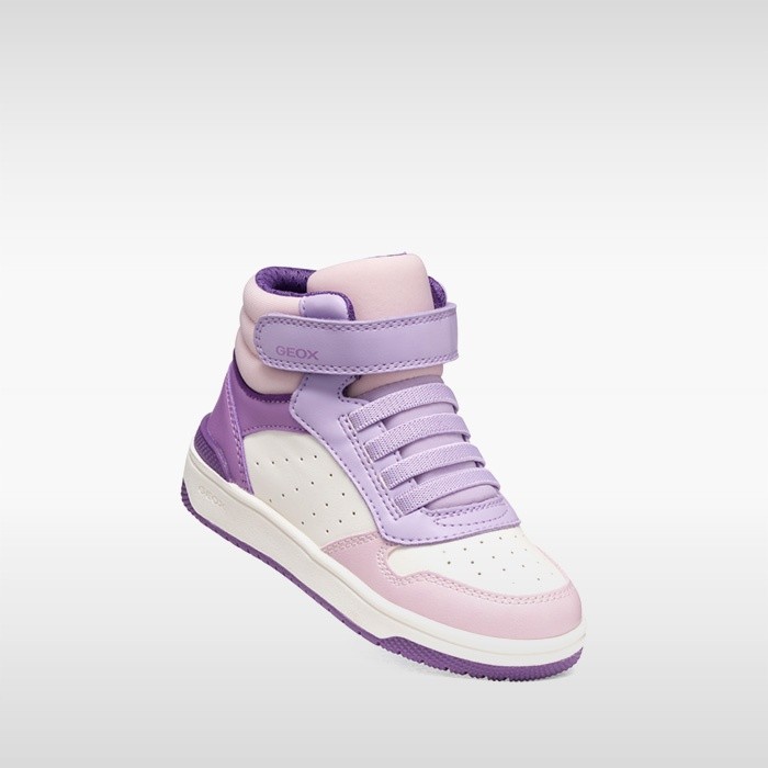 Hohe Sneakers WASHIBA JUNIOR Wei&szlig;/Dunkellila | GEOX