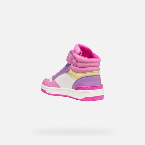 Sneakers alte WASHIBA JUNIOR Rosa scuro/Multicolore - image number 3 | GEOX