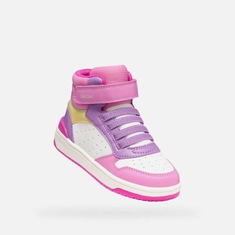 Sneakers alte WASHIBA JUNIOR Rosa scuro/Multicolore - image number 4 | GEOX