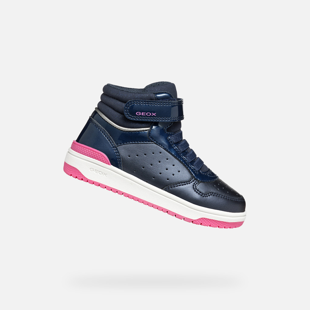 Geox WASHIBA JUNIOR SNEAKERS ALTE in Blu navy Geox