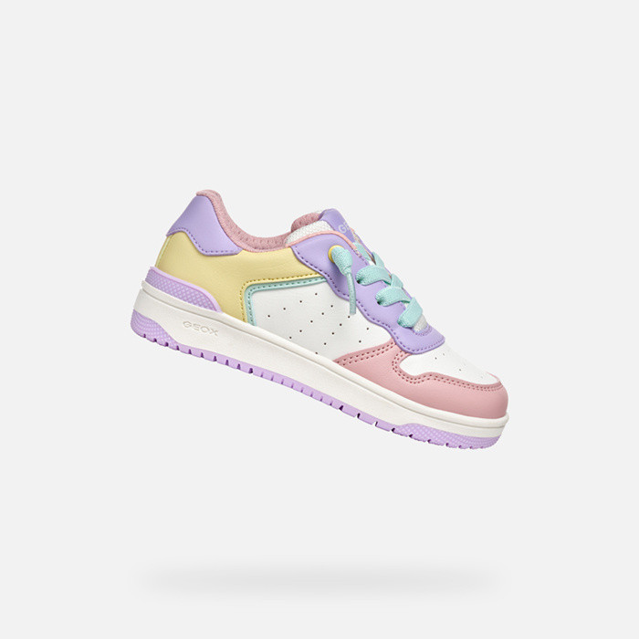 Low top sneakers WASHIBA JUNIOR Lilac/Light Yellow | GEOX