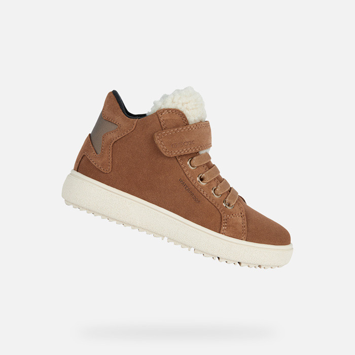 SNEAKERS FILLE THELEVEN   FILLE - COGNAC