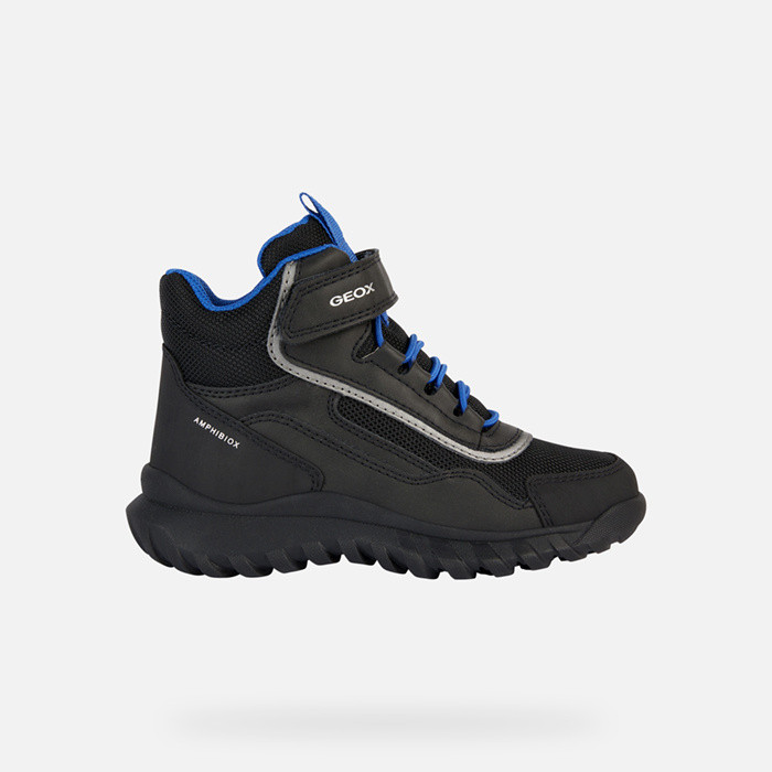 Waterproof shoes SIMBYOS ABX BOY Black/Royal | GEOX