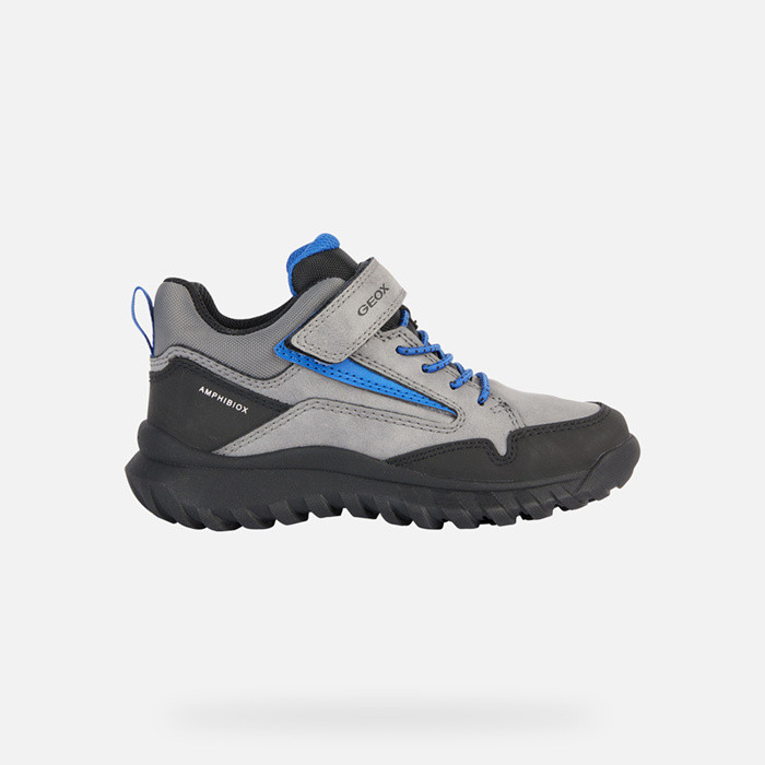 Waterproof shoes SIMBYOS ABX JUNIOR Gray/Royal | GEOX