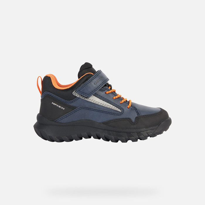 Chaussures imperméables SIMBYOS ABX JUNIOR Bleu marine/Orange | GEOX