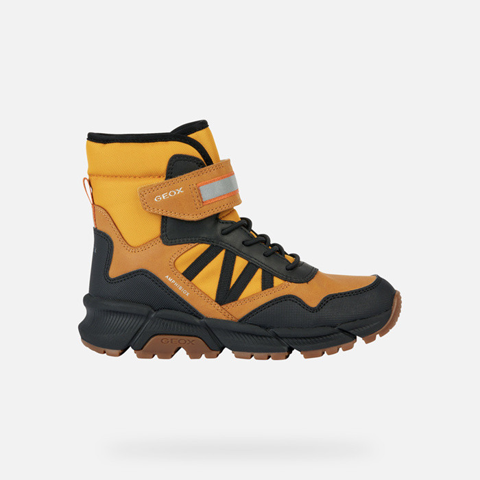 Waterproof boots FLEXYPER PLUS ABX BOY Dark Yellow/Black | GEOX